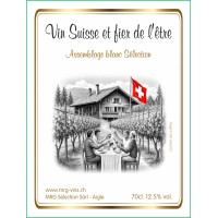Assemblage blanc Sélection (carton de 6 bouteilles) - étiquette noir/blanc